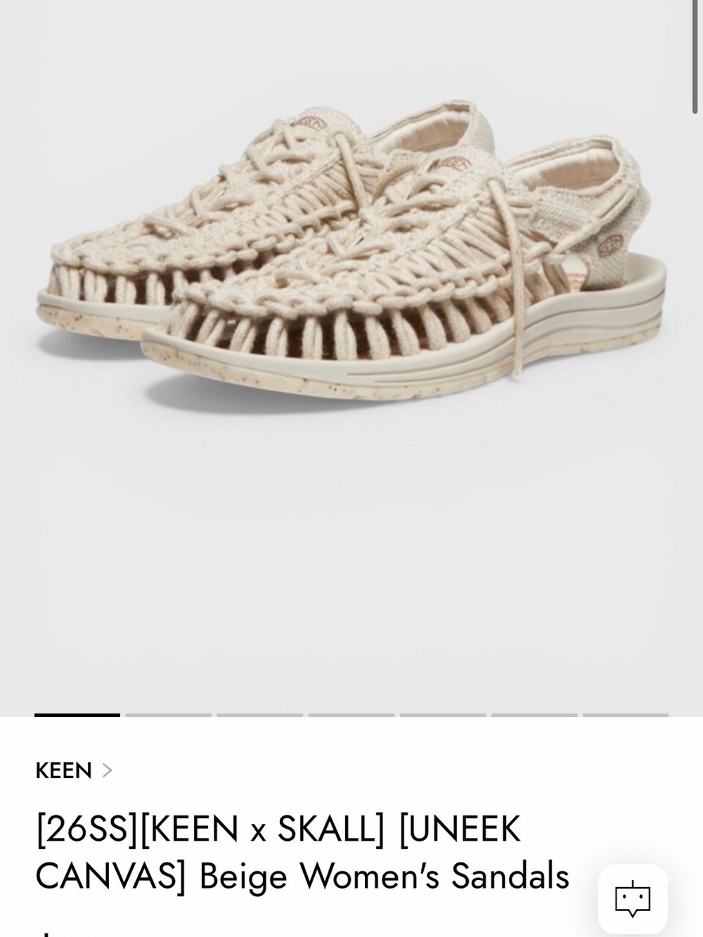 KEEN UNEEK Canvas Beige Woven Sandals